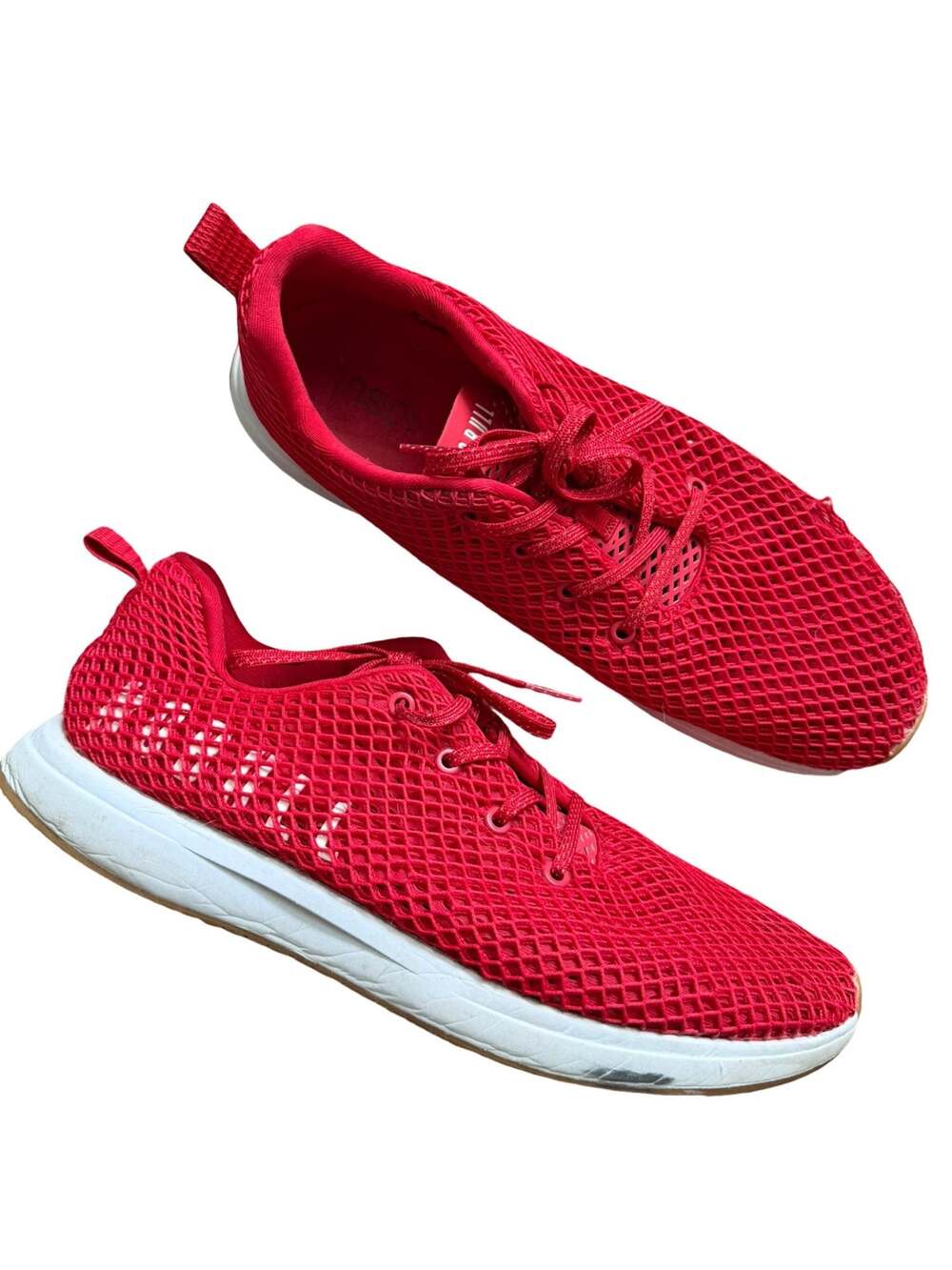 NOBULL Men's Mesh Runner Athletic Training Shoes in Red